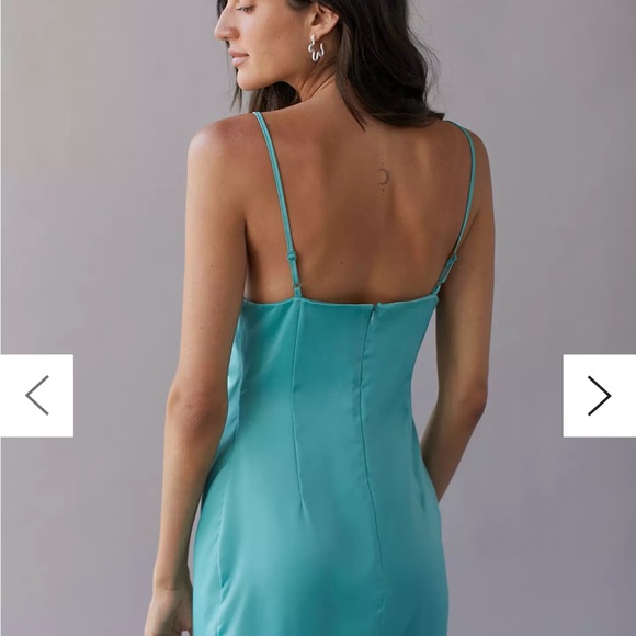 NWT Light Green Cowl Neck Slip Dress - Picture 3 of 5